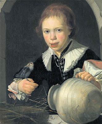 unknow artist The Boy with the Bird Norge oil painting art